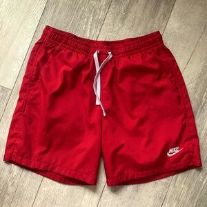 Men’s Nike Shorts-Above the knee- Red- Size Medium